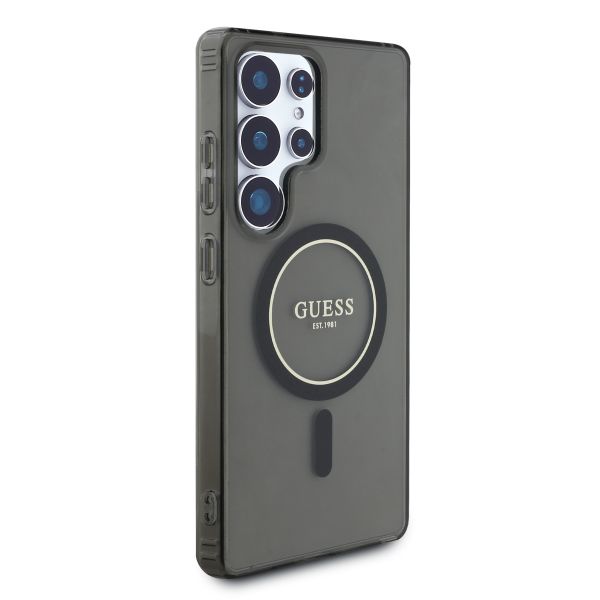 Guess MagSafe IML Glitter Gradient Case Samsung Galaxy S25 Ultra - Schwarz