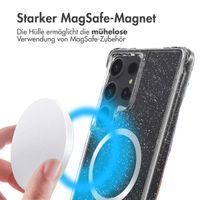 imoshion Klare Glitter Backcover mit MagSafe Samsung Galaxy S25 Ultra - Silber