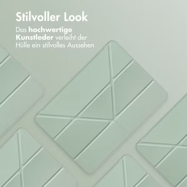 imoshion Origami Klapphülle Apple iPad 9 (2021) 10.2 Zoll / iPad 8 (2020) 10.2 Zoll / iPad 7 (2019) 10.2 Zoll - Hellgrün