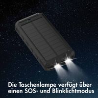 imoshion Solar Powerbank mit Solarpanel – Schnellaufladung und Stromversorgung – 20.000 mAh – Schwarz