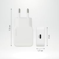 Accezz Ultra Slim GaN Ladegerät - USB-C - 20 W - Weiß