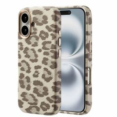 Selencia Sabi Backcover Leopardenmuster mit MagSafe Apple iPhone 16 - Soft Ivory