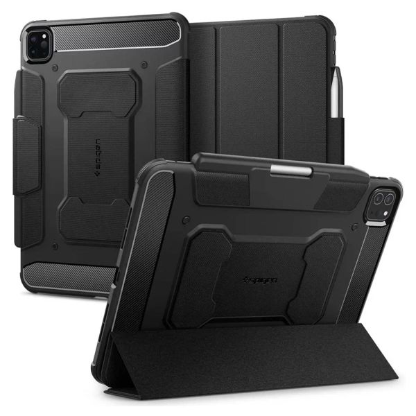 Spigen Rugged Armor Pro Klapphülle für das iPad Pro 11 (2024) M4 - Schwarz