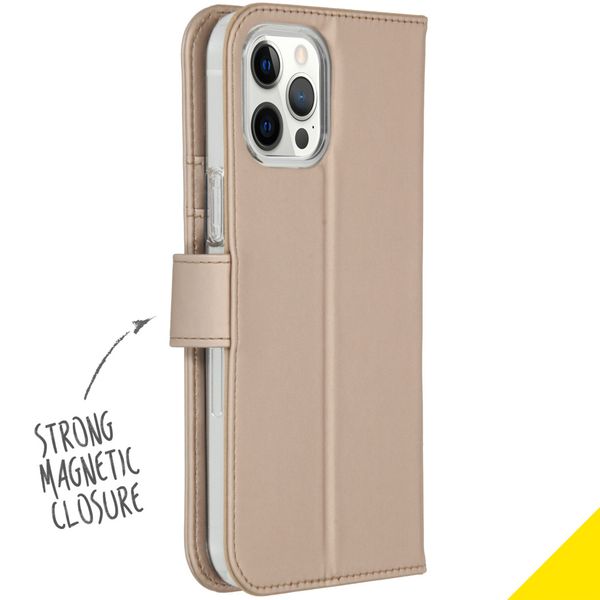 Accezz Wallet TPU Klapphülle iPhone 12 Pro Max - Gold