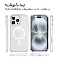 imoshion Sparkle Back Cover mit MagSafe für das Apple iPhone 16 Pro - Glitzer Transparent