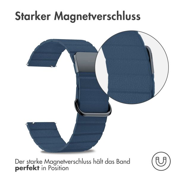 imoshion Magnetlederarmband -   Universelle 22 mm Anschluss - Blau