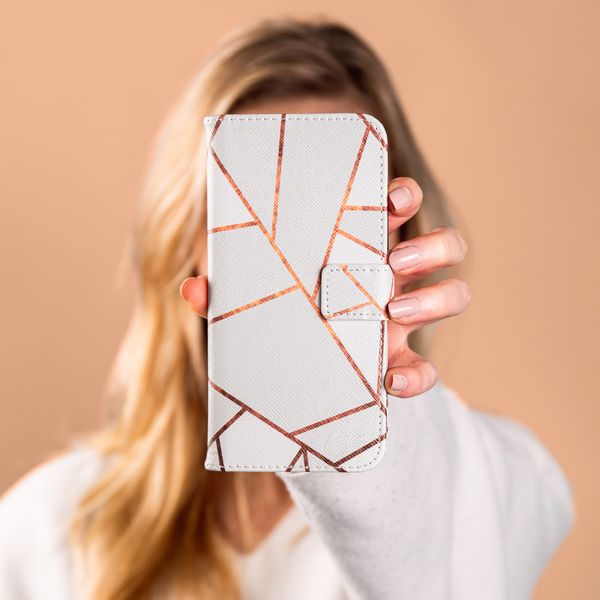 imoshion Design TPU Klapphülle Samsung Galaxy A41 - White Graphic