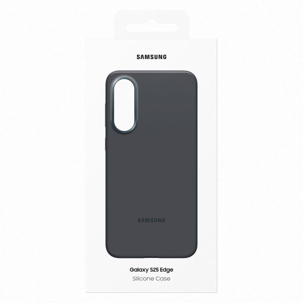 Samsung Original Silikon Cover Samsung Galaxy S25 Edge - Schwarz
