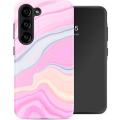 Selencia Vivid Back Cover Samsung Galaxy S23 - Pastel Lipstick Marble