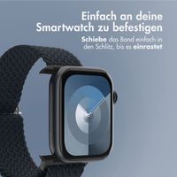 imoshion Gewebtes Nylonarmband für die Apple Watch Series 1 bis 10 / SE / Ultra (2) (44/45/46/49 mm) - Dunkelgrau