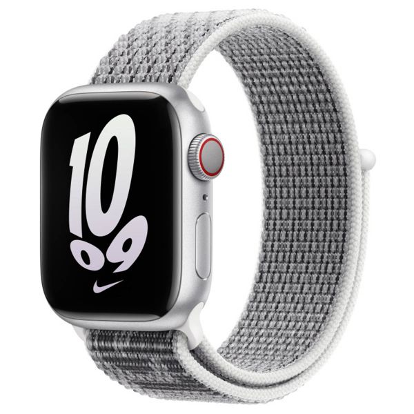 Apple Nike Sport Loop Band fur das Apple Watch Series 1 9 SE 38 40 41 mm Series 10 42 mm Summit White Black Handyhuellen