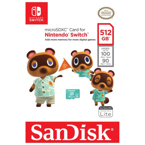 SanDisk microSD für das Nintendo Switch - 512GB - Tanooki Leaf