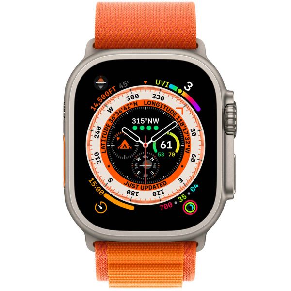 Apple Alpine Loop Band für die Apple Watch Series 1-10 / SE / Ultra (2) - 42/44/45/46/49 mm - Größe S - Orange