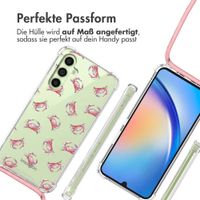 imoshion Design Hülle mit Band Samsung Galaxy A34 (5G) - Crab Watercolor