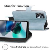 imoshion Luxuriöse Klapphülle Motorola Moto G13 / G23 - Hellblau