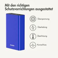 imoshion Ultra Series Aluminium Powerbank 20.000 mAh - Schnellladen bis 33W - Cobalt Blue