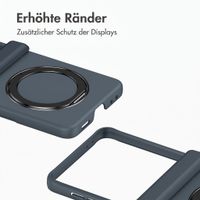 Accezz Color Backcover mit MagSafe und Ringständer Samsung Galaxy Z Flip 8 - Dunkelblau