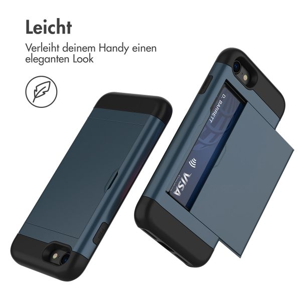 imoshion Backcover mit Kartenfach Apple iPhone SE (2022 / 2020) / 8 / 7 - Dunkelblau