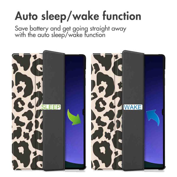 imoshion Design Trifold Klaphülle Samsung Galaxy Tab S10 Ultra / Tab S9 Ultra - Leopard