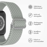 imoshion Gewebtes Nylonarmband für die Apple Watch Series 1 bis 9 / SE (38/40/41 mm) | Series 10 (42 mm) - Grau