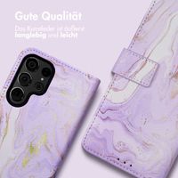 imoshion Design Klapphülle für das Samsung Galaxy S24 Ultra - Purple Marble