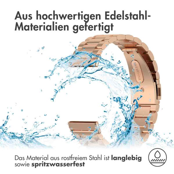 imoshion Edelstahlarmband für das Fitbit Versa 4 / 3 / Sense (2) - Rose Gold