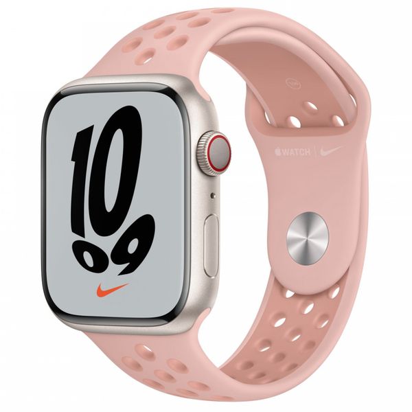 Apple Nike Sport Band für die Apple Watch Series 1 bis 10 / SE / Ultra (2) (44/45/46/49 mm) - Pink Oxford/Rose Whisper