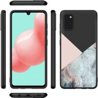 imoshion Design Hülle Samsung Galaxy A41 - Marmor - Rosa / Schwarz