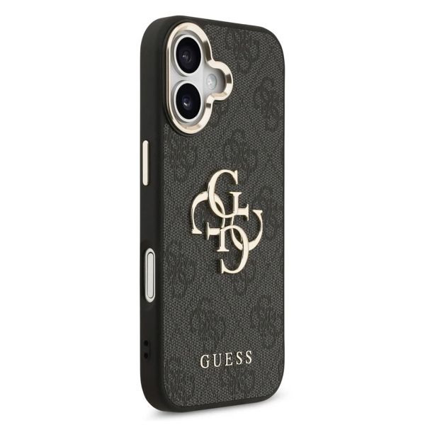 Guess 4G Metal Logo Back Cover Apple iPhone 17 - Gold Edge - Black