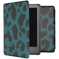 imoshion Design Slim Hard Case Sleepcover für das Amazon Kindle 10 - Green Leopard