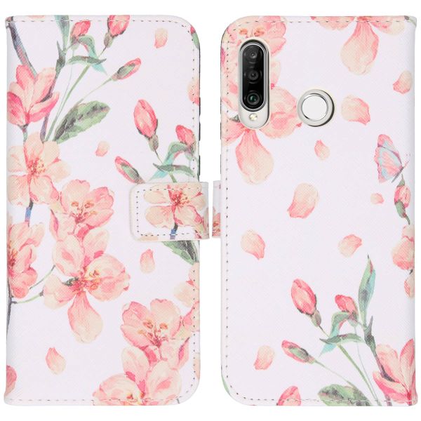 imoshion Design TPU Klapphülle für das Huawei P30 Lite - Blossom Watercolor