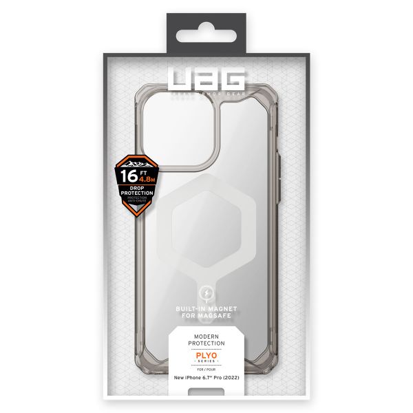 UAG Plyo Backcover MagSafe für das iPhone 14 Pro Max - Ash