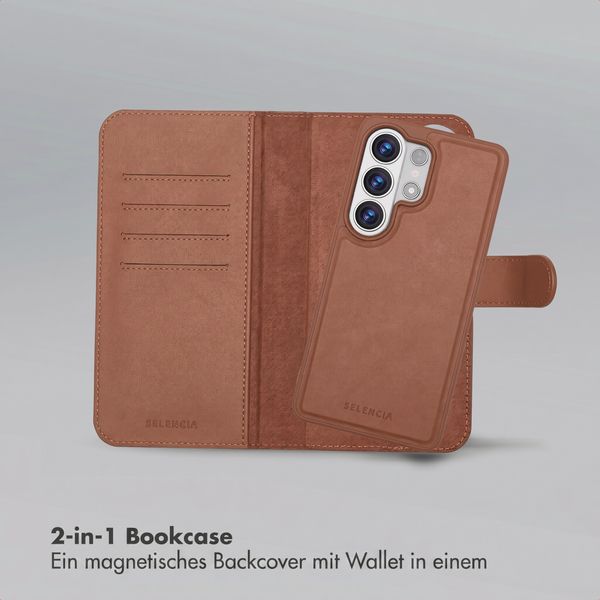 Selencia Olyn Abnehmbare Bookcase mit MagSafe Samsung Galaxy S26 Ultra - Braun