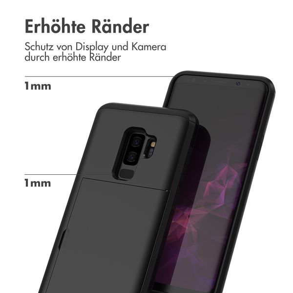 imoshion Backcover mit Kartenfach für das Samsung Galaxy S9 Plus - Schwarz