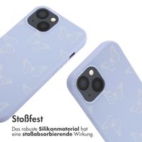 imoshion Silikonhülle design mit Band für das iPhone 13 - Butterfly