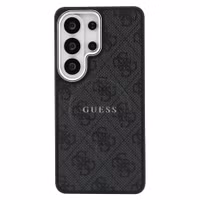 Guess 4G Leather Back Cover mit MagSafe Samsung Galaxy S26 Ultra - Gold Edge - Black
