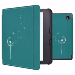 imoshion Design Slim Hard Case Sleepcover mit Stand Kobo Libra 2 / Tolino Vision 6 - Green Dandelion