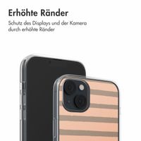imoshion Design Hülle iPhone 14 - Striped peach reverse