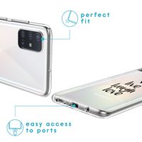 imoshion Design Hülle Galaxy A51 - Live Laugh Love - Schwarz