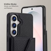 Selencia Sera HandyHülle mit Kordel und Umschlag-Kartenhalter Samsung Galaxy S26 - Schwarz