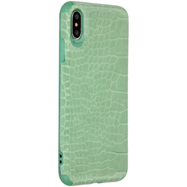 My Jewellery Croco Soft Case Back Cover iPhone Xs Max - Grün