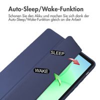 imoshion Trifold Hardcase Klapphülle Samsung Galaxy Tab A11 Plus - Dunkelblau