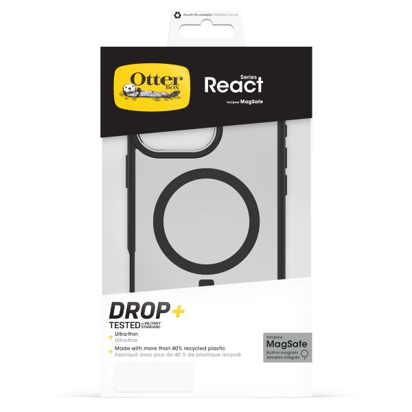 OtterBox React Back Cover MagSafe für das iPhone 16 pro - Clear / Black