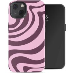 Selencia Vivid Back Cover Apple iPhone 13 - Wavy Swirl Pink Plum