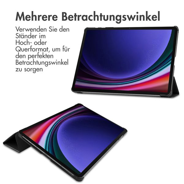 imoshion Trifold Klapphülle für das Samsung Galaxy Tab S10 Plus / Tab S9 Plus 12.4 Zoll - Schwarz