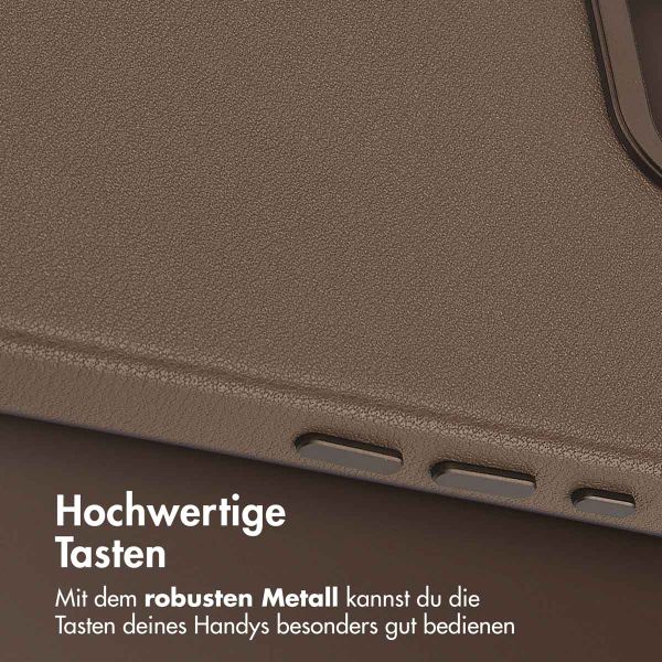 Accezz MagSafe Leather Backcover Apple iPhone 16e - Kaffeebraun