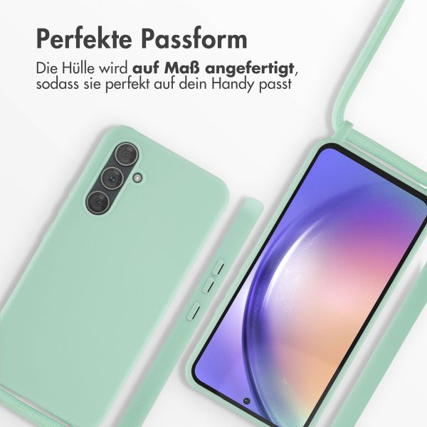 imoshion Silikonhülle mit Band für das Samsung Galaxy A54 (5G) - Mintgrün