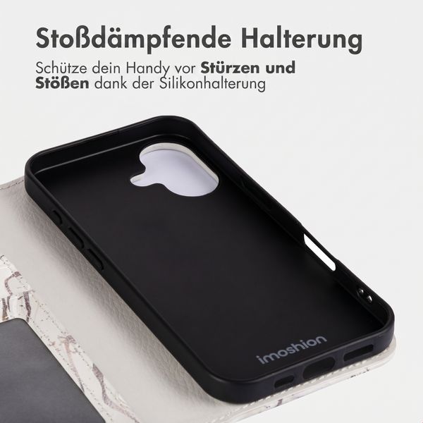 imoshion Design Klapphülle Apple iPhone 16 - Sandy Marble