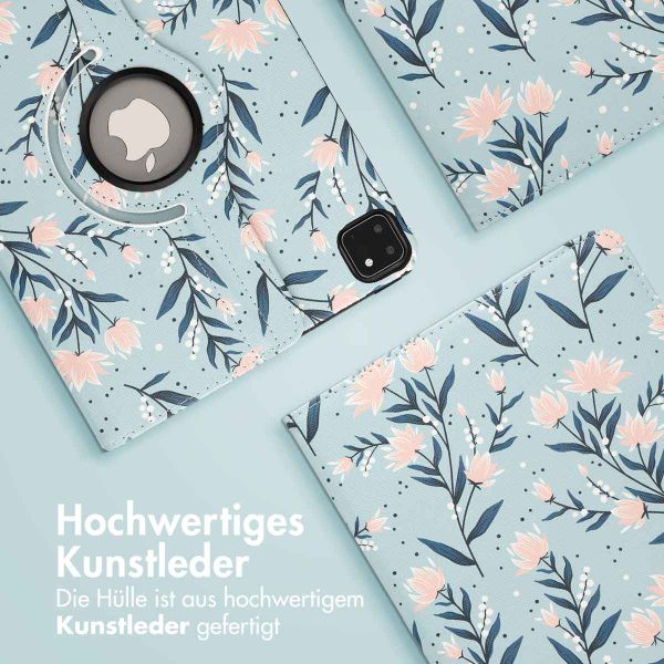 imoshion 360° drehbare Design Klapphülle Apple iPad Pro 11 (2022 / 2021 / 2020 / 2018) - Flowers