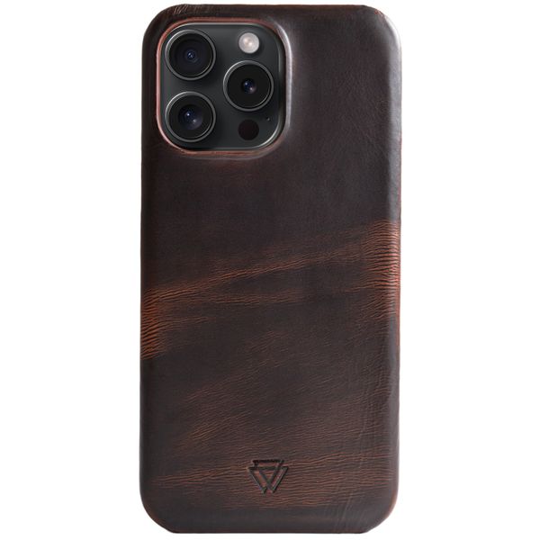 Wachikopa Full Wrap Back Cover für das iPhone 15 Pro Max - Dark Brown